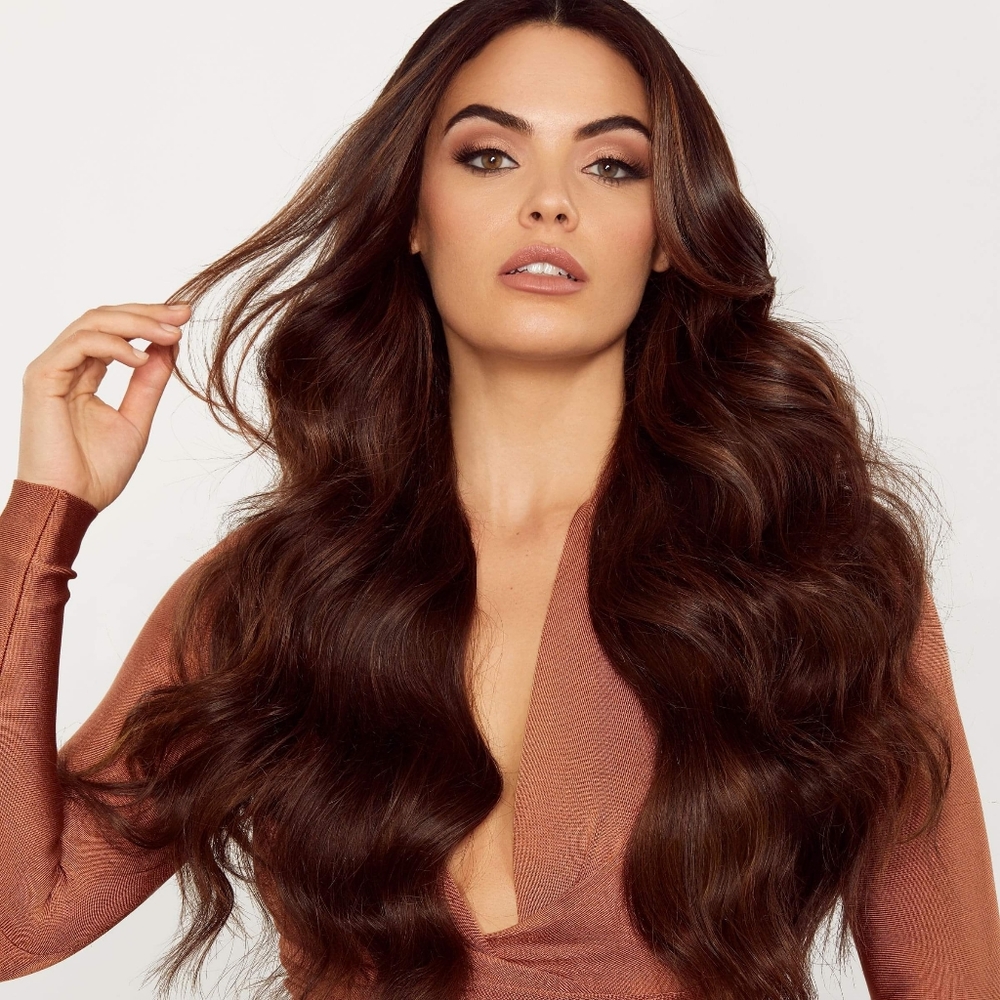 Glam Seamless 16" Chocolate Brown Hair Extensions